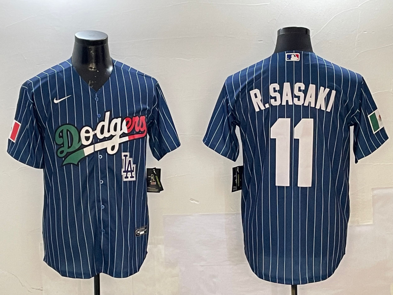 Men Los Angeles Dodgers #11 R Sasaki blue2025 MLB nike jersey style 1->los angeles dodgers->MLB Jersey